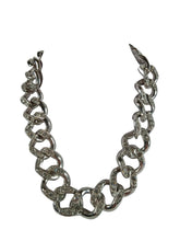 Load image into Gallery viewer, KENNETH JAY LANE Ladies Silver Pave Crystal Chain Link Necklace One Size NEW
