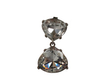 Load image into Gallery viewer, KENNETH JAY LANE Ladies Silver Rhodium Crystal Drop Clip-On Earrings OS NEW
