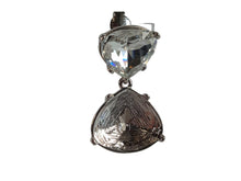Load image into Gallery viewer, KENNETH JAY LANE Silver Rhodium Crystal Drop Clip-On Earrings One Size NEW
