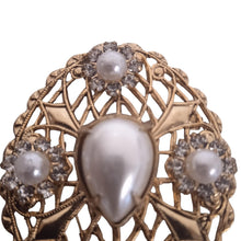 Load image into Gallery viewer, KENNETH JAY LANE Ladies Yellow Gold Crystal Pearl Drop Earring One Size NEW
