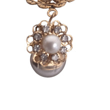 Load image into Gallery viewer, KENNETH JAY LANE Ladies Yellow Gold Crystal Pearl Drop Earring One Size NEW
