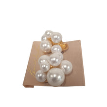 Load image into Gallery viewer, KENNETH JAY LANE Ladies Faux Pearl Gold Tone Cluster Clip Earrings OS NEW
