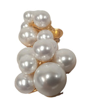 Load image into Gallery viewer, KENNETH JAY LANE Ladies Faux Pearl Gold Tone Cluster Clip Earrings OS NEW
