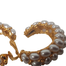 Load image into Gallery viewer, KENNETH JAY LANE Ladies Gold Plated Faux Pearl Clip-On Earrings NEW RRP130

