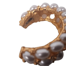 Load image into Gallery viewer, KENNETH JAY LANE Ladies Gold Plated Faux Pearl Clip-On Earrings NEW RRP130
