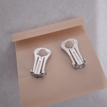 Load image into Gallery viewer, KENNETH JAY LANE Ladies Crystal Faux Pearl Clip Earrings One Size NEW RRP50
