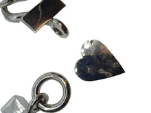 Load image into Gallery viewer, PACO RABANNE Chunky Heart Necklace Chain Link Metal Silver OS NEW RRP355
