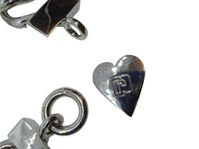 Load image into Gallery viewer, PACO RABANNE Chunky Heart Necklace Chain Link Metal Silver OS NEW RRP355
