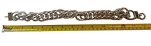 Load image into Gallery viewer, PACO RABANNE Chunky Heart Necklace Chain Link Metal Silver OS NEW RRP355
