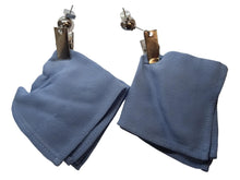 Load image into Gallery viewer, JACQUEMUS Napkin Drop Earrings Fabric/Metal Silver Tone/Blue OS NEW RRP350
