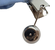 Load image into Gallery viewer, JACQUEMUS Napkin Drop Earrings Fabric/Metal Silver Tone/Blue OS NEW RRP350
