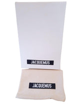 Load image into Gallery viewer, JACQUEMUS Napkin Drop Earrings Fabric/Metal Silver Tone/Blue OS NEW RRP350
