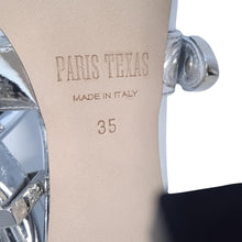 Load image into Gallery viewer, PARIS TEXAS Ladies Silver Leather Regina 105mm Mules IT35 UK3 RRP450 NEW
