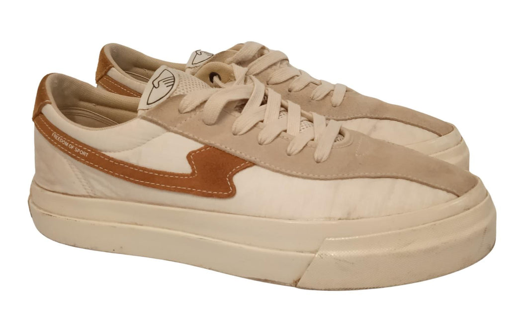 STEPNEY WORKERS CLUB Men's White Dellow S-Strike Ripstop Sneakers UK9 RRP85