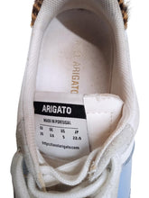 Load image into Gallery viewer, AXEL ARIGATO Ladies Genesis Vintage White/Blue/Leopard Sneakers UK2.5 RRP175
