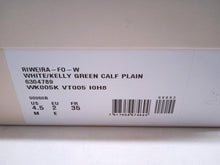 Load image into Gallery viewer, BALLY Ladies Riweira White/Kelly Green Leather Low Sneakers EU35 UK2 NEW RRP490
