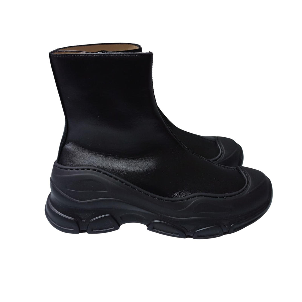 NEW STANDARD Boot Black Sense Ankle Trainer Bootie Leather UK3.5 NEW RRP 505