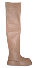 Load image into Gallery viewer, GIA x RHW Ladies Rosie 10 Brown Faux Leather Thigh High Boots UK2 NEW RRP650
