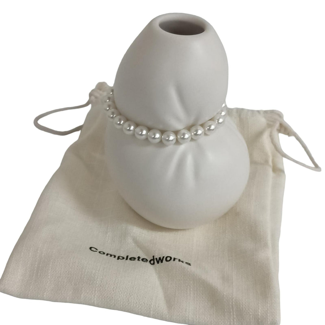 COMPLETED WORKS Vases Faux Pearls Ceramic Home Décor Small Vase NEW RRP 125