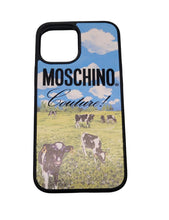 Load image into Gallery viewer, MOSCHINO Hard Case Cow Print Landscape Phone Cover For iPhone 12 Pro BNIB RRP60
