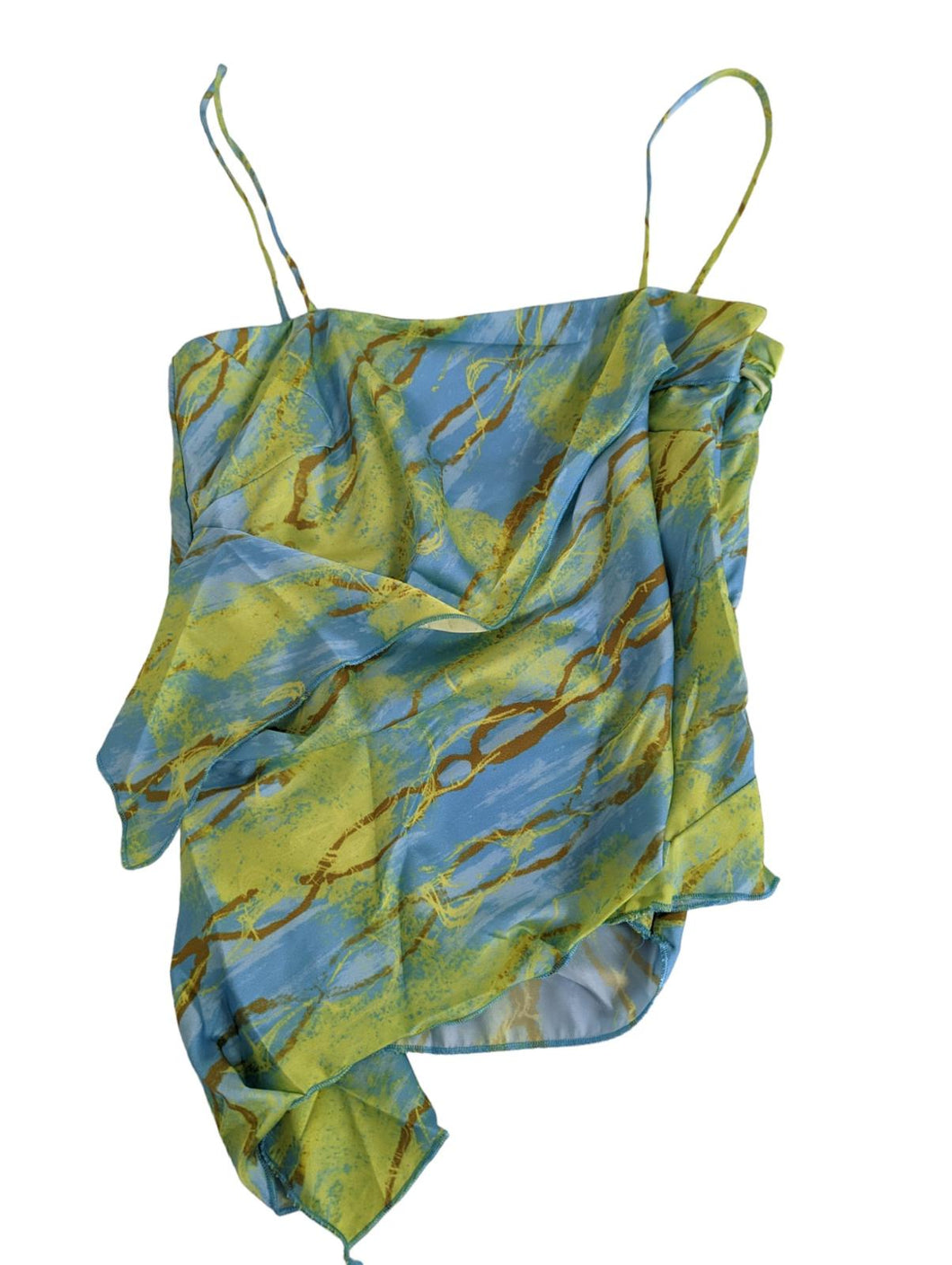 FEBEN Multicoloured Camisoles Browns Focus Waterfall Top UK8 NEW RRP 380