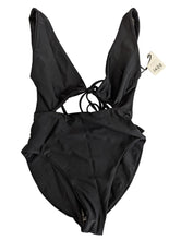Load image into Gallery viewer, JADE SWIM Black Swimsuits Cava Ruched Tie Front Deep V Open Scoop XS NEW RRP 220
