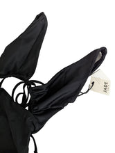 Load image into Gallery viewer, JADE SWIM Black Swimsuits Cava Ruched Tie Front Deep V Open Scoop XS NEW RRP 220
