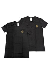 Load image into Gallery viewer, VERSACE Black T-Shirts 2 Pack Chest Logo Gold Short Sleeve Tee EU M / US S (4) NEW RRP 105
