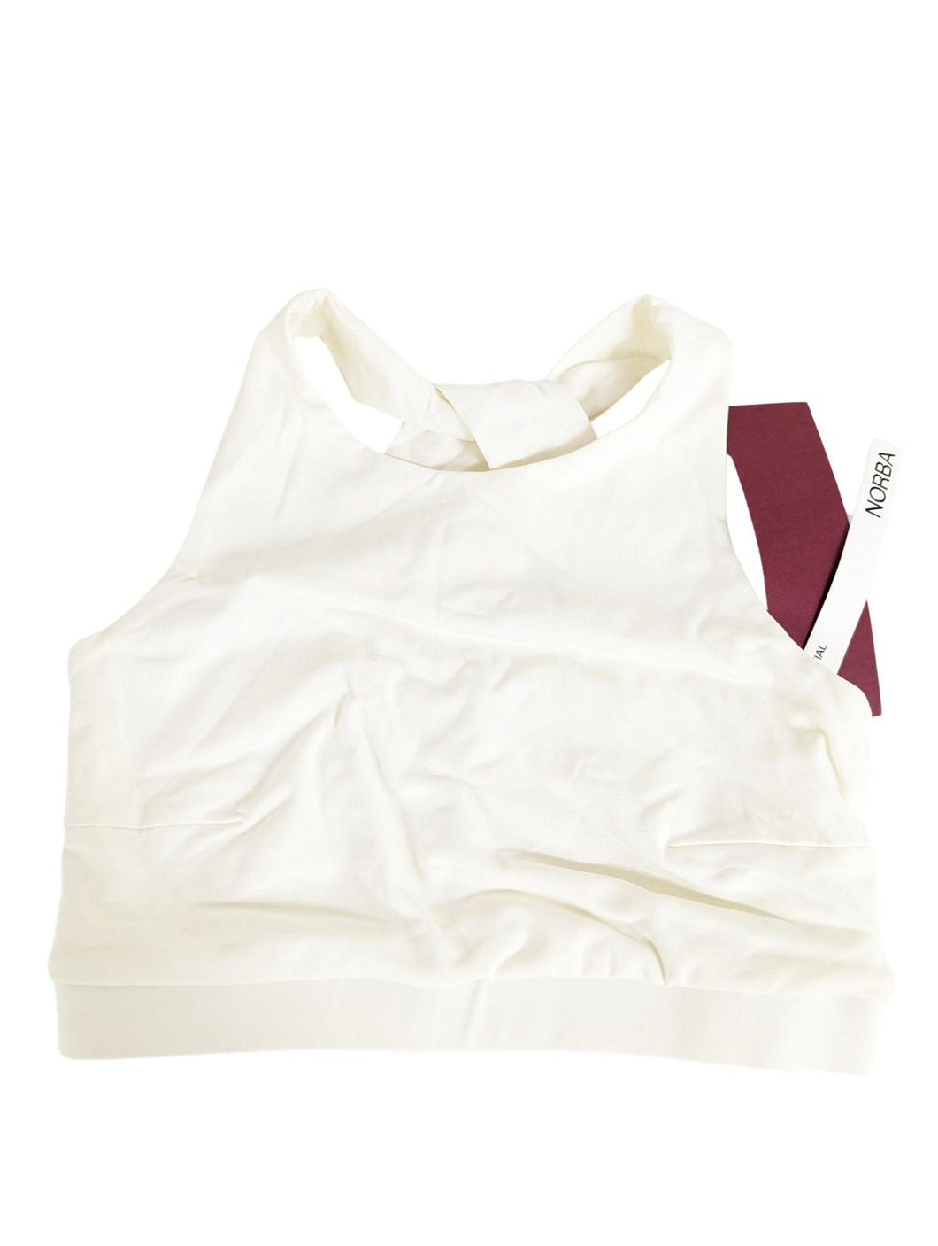 NORBA White Performance Bras Norba Soft Sport Twist Size XS NEW RRP 50