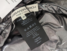 Load image into Gallery viewer, ALESSANDRA RICH Swimsuits Laminate Plunge Halter Dark Grey UK12 NEW RRP 380
