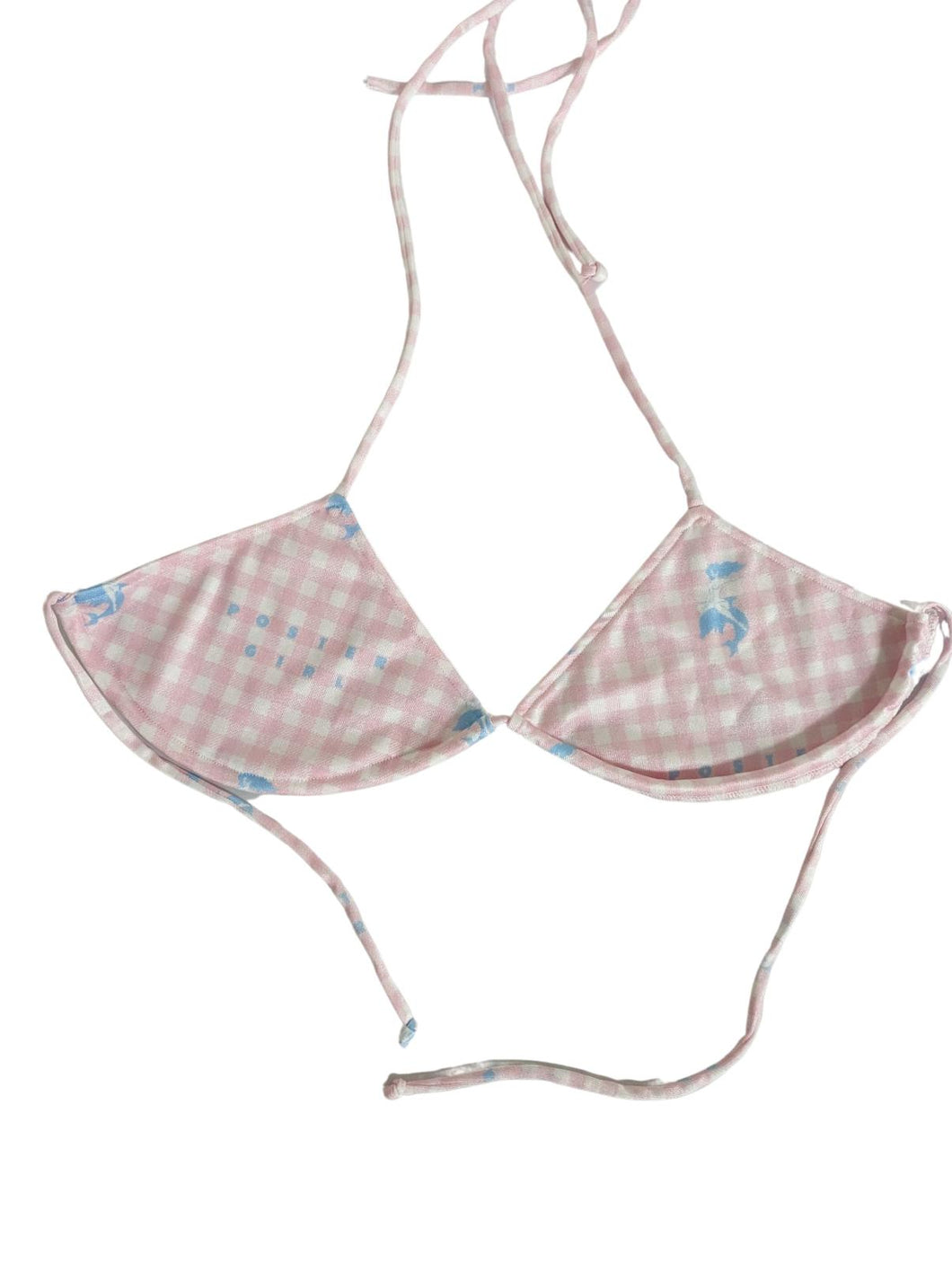 POSTER GIRL Pink Bikini Tops Poster G Diane Swim Costume Triangle L NEW RRP 100