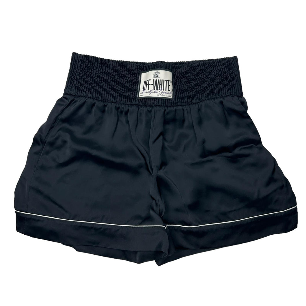 OFF WHITE Black Track Shorts High Rise Waait Logo Size 42 NEW RRP 570