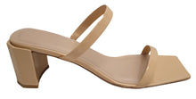 Load image into Gallery viewer, BY FAR Ladies Tanya Kraft Patent Leather Heeled Sandals Beige UK7 NEW RRP295
