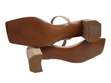 Load image into Gallery viewer, BY FAR Ladies Tanya Kraft Patent Leather Heeled Sandals Beige UK7 NEW RRP295
