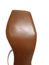 Load image into Gallery viewer, BY FAR Ladies Tanya Kraft Patent Leather Heeled Sandals Beige UK7 NEW RRP295
