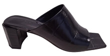 Load image into Gallery viewer, BY FAR Ladies Katya Black Leather Croc Embossed Mules Sandals UK5 NEW RRP325
