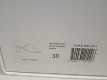 Load image into Gallery viewer, BY FAR Ladies Katya Black Leather Croc Embossed Mules Sandals UK5 NEW RRP325
