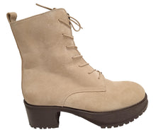 Load image into Gallery viewer, BY FAR Ladies Cobain 60 Suede Zip Platform Boots Beige EU41 UK8 NEW RRP530

