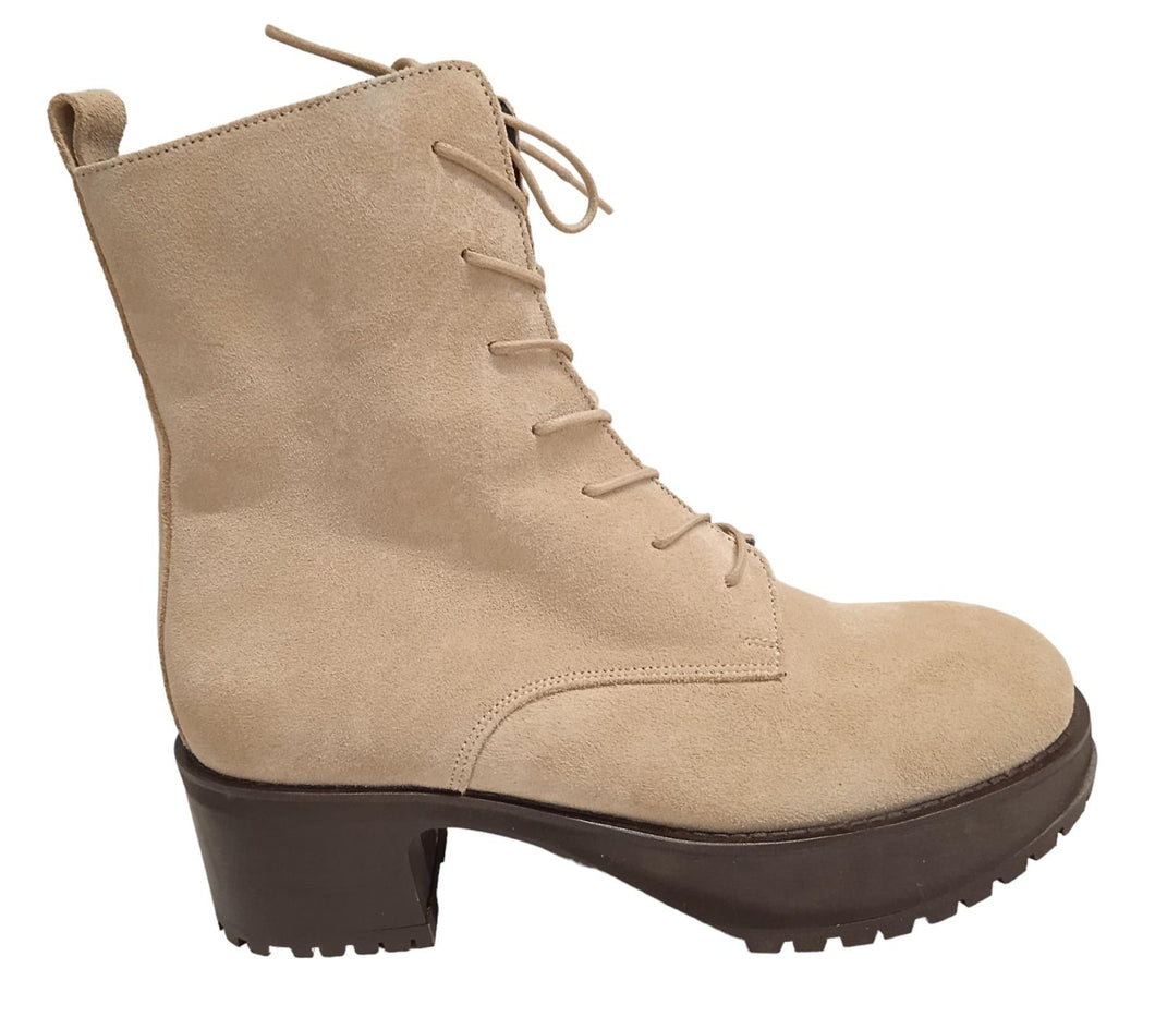 BY FAR Ladies Cobain 60 Suede Zip Platform Boots Beige EU41 UK8 NEW RRP530