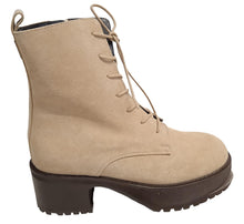 Load image into Gallery viewer, BY FAR Ladies Cobain 60 Suede Zip Platform Boots Beige EU37 UK4 NEW RRP530
