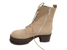 Load image into Gallery viewer, BY FAR Ladies Cobain 60 Suede Zip Platform Boots Beige EU37 UK4 NEW RRP530
