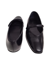Load image into Gallery viewer, BY FAR Ladies Molly Black Semi-Patent Leather Ballet Flats EU38 UK5 NEW RRP295
