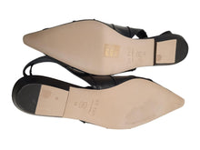 Load image into Gallery viewer, BY FAR Ladies Cyd Black Nappa Leather Slingback Flat Pumps EU36 UK3 NEW RRP350
