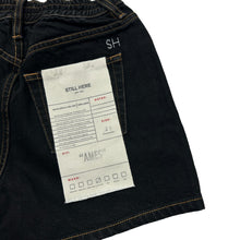 Load image into Gallery viewer, STILL HERE Black Denim Shorts Size 25 NEW RRP 140
