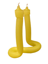 Load image into Gallery viewer, TALLOW CANDLE Thick Cut Double Wax Bright Yellow Candle Stick NEW
