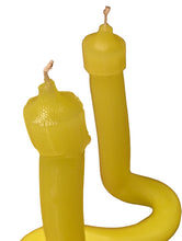 Load image into Gallery viewer, TALLOW CANDLE Thick Cut Double Wax Bright Yellow Candle Stick NEW
