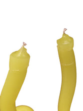 Load image into Gallery viewer, TALLOW CANDLE Thick Cut Doubled Wax Bright Yellow Candle Sticks NEW

