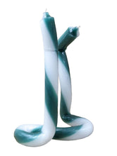 Load image into Gallery viewer, TALLOW CANDLE Thick Cut Doubled Wax Stripes Green Candle Stick NEW
