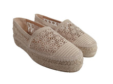 Load image into Gallery viewer, CASTANER Ladies Beige Embroidered Kery Espadrilles EU38 UK6 RRP130 NEW
