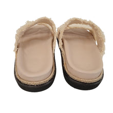 Load image into Gallery viewer, CASTANER Ladies Beige Canvas Zuzi Flat 2-Strap Sandals EU37 UK4 RRP120 NEW
